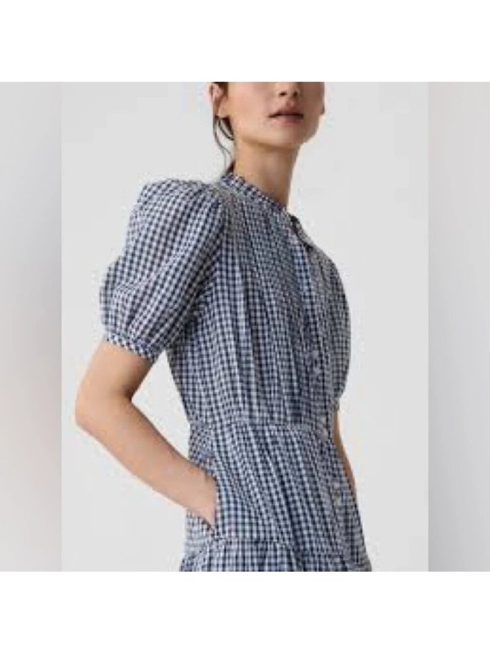 NWOT Gap X DOEN Gingham Tiered Maxi Dress Sz XXS - Picture 3 of 15
